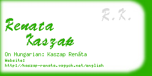 renata kaszap business card
